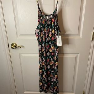 Black Floral sleeveless dress